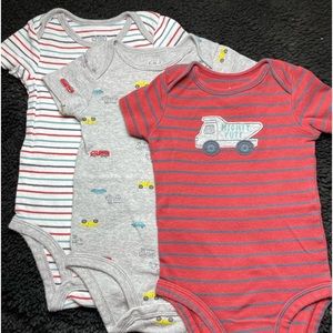 3 pack Child of mine Boys onesies 3/6 months